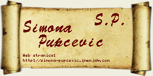 Simona Pupčević vizit kartica